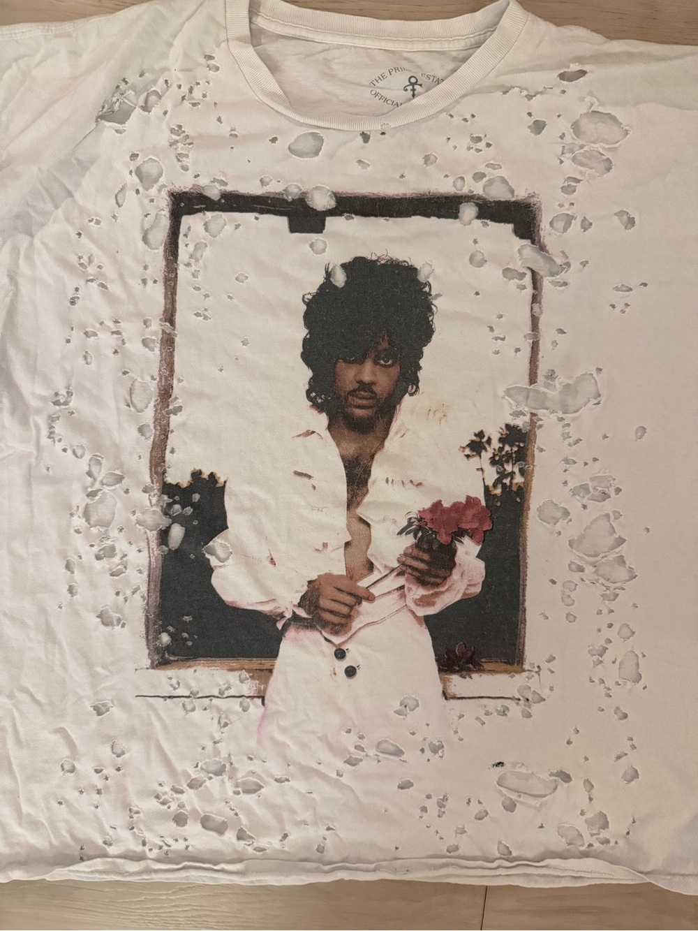 Urban Outfitters Vintage-Style White Prince Tee